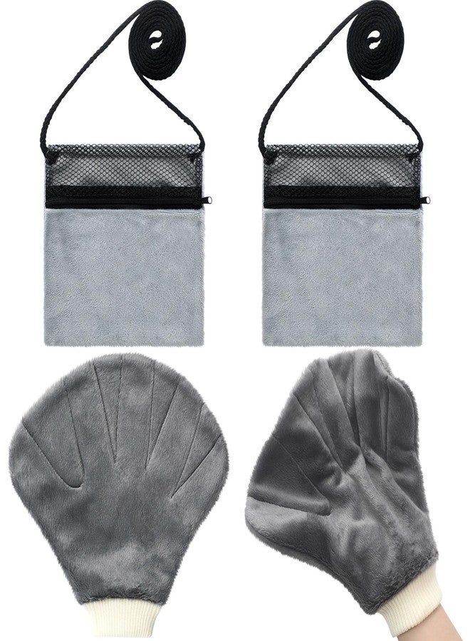 SilTriangle 4 Pcs Sugar Glider Bonding Pouch with Mitt Calming Hedgehog Gloves Sugar Glider Cage Accessories Handling Bite Proof Hamster Carry Bag for Small Animal Outgoing Sleeping - Image 1